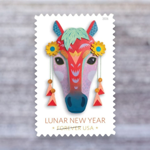 2026 Lunar New Year: Year of the Horse Forever Postage Stamps – First-Class Mail, Sheet