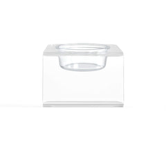 Modern Acrylic Glass Bowl Feeders, Angled Style, Single Bowl