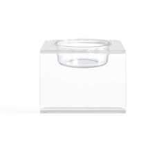 Modern Acrylic Glass Bowl Feeders, Angled Style, Single Bowl