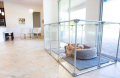 36" Tall Large Lucidium Pet Pen, SILVER - (Unused Return)