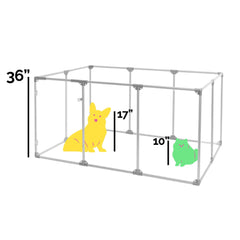 36" Tall Large Lucidium Pet Pen, WHITE - (Unused Return)