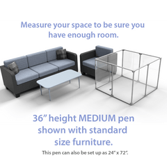36" Tall Medium Lucidium Pet Pen