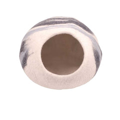 Felt Cat Cave, White, Grey and Blue Marble