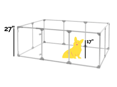 27" (69 cm) Tall Large Lucidium Pet Pen.