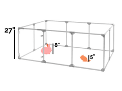 27" (69 cm) Tall Large Lucidium Pet Pen.
