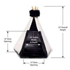 Modern Luxury Pet Teepee with Memory Foam