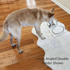 Modern Acrylic Glass Bowl Feeders, Standard Style, Single Bowl