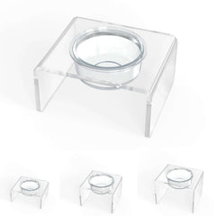 Modern Acrylic Glass Bowl Feeders, Standard Style, Single Bowl