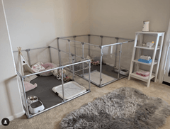 36" Tall Large Lucidium Pet Pen, SILVER - (Unused Return)