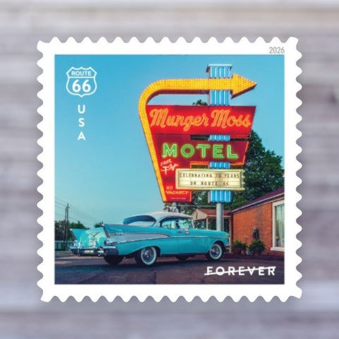 2026 Route 66 Forever Postage Stamps – First-Class Mail, Sheet